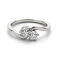 Solitaire Two Stone Diamond Ring in 14k White Gold (1/2 cttw) RCJ