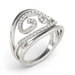 Swirl Design Diamond Ring in 14k White Gold (1/2 cttw) RCJ