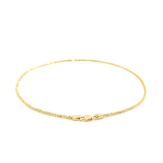 10k Yellow Gold Sparkle Anklet 1.5mmMonde Trend