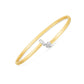 14k Two Tone Gold Diamond Hardware Bangle (3.00 mm)Monde Trend