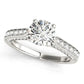 14k White Gold Round Cathedral Diamond Engagement Ring (1 1/2 cttw) RCJ