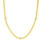 Woven Rope Necklace with Diamond Accents in 14k Yellow Gold RCJ