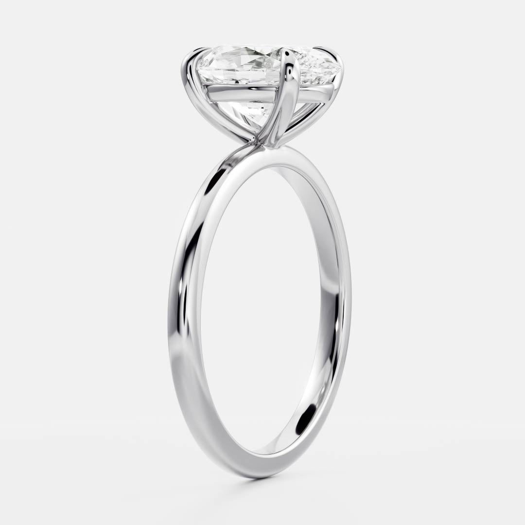 The Seraphine Ring - East-West Oval Solitaire