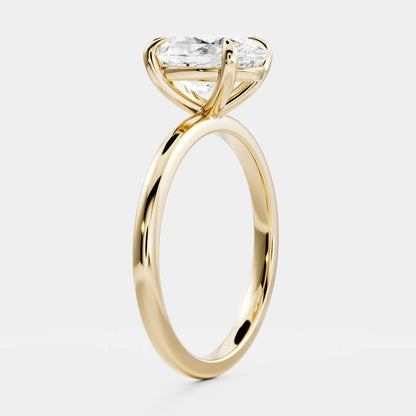 The Seraphine Ring - East-West Oval Solitaire