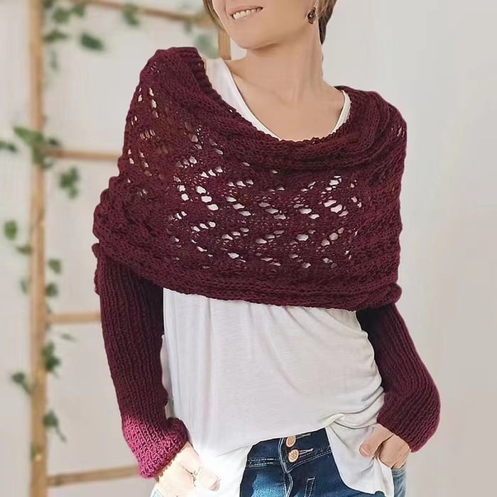 Women's Knitted Double Sleeve Scarf  (Buy 2 save 20%)