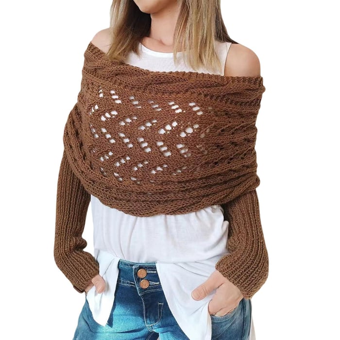 Women's Knitted Double Sleeve Scarf  (Buy 2 save 20%)