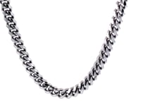 Sterling Silver Rhodium Plated Miami Cuban Chain (5.60 mm)