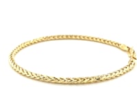 14k Yellow Gold Diamond Cut Round Franco Bracelet (2.70 mm)