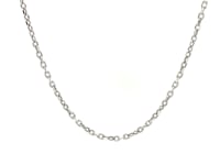 Sterling Silver Rhodium Plated Cable Chain (1.50 mm)