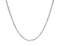 Rhodium Plated 2.2mm Sterling Silver Sparkle Style Chain (2.20 mm)