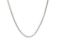 Sterling Silver Rhodium Plated Wheat Chain (1.50 mm)