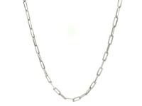 18K White Gold Paperclip Chain (2.50 mm)