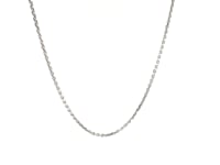 Sterling Silver Rhodium Plated Cable Chain (1.40 mm)