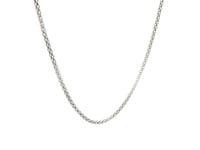 Rhodium Plated 1.8mm Sterling Silver Popcorn Style Chain (1.80 mm)