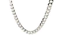 Rhodium Plated Sterling Silver Curb Style Chain (5.50 mm)