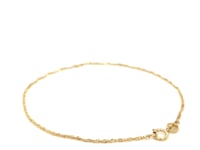 14k Yellow Gold Singapore Bracelet (1.10 mm)