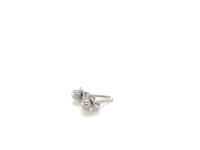 14k White Gold Spherical Stud Earrings (3mm)