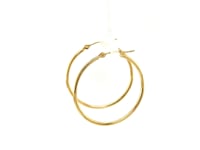 10k Yellow Gold Polished Hoop Earrings (1.5x30mm)