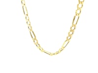 10k Yellow Gold Lite Figaro Chain (6.60 mm)