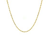 10k Yellow Gold Solid Diamond Cut Rope Chain (1.60 mm)