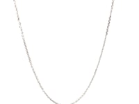 18k White Gold Diamond Cut Cable Link Chain (1.10 mm)