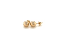 10k Yellow Gold Round Stud Earrings (6mm)