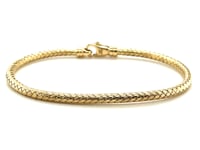 Fancy Weave Bangle in 14k Yellow Gold (3.00 mm)