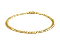 14k Yellow Gold Solid Curb Bracelet (3.60 mm)