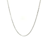 14k White Gold Diamond Cut Cable Link Chain (1.50 mm)