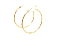 14k Yellow Gold Polished Hoop Earrings (1.5x30mm)