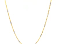 Bar Links Pendant Chain in 14k Two Tone Gold (1.40 mm)