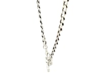 Sterling Silver Polished Wide Link Toggle Necklace