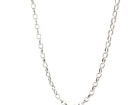 3.2mm 14k White Gold Oval Rolo Chain (3.20 mm)