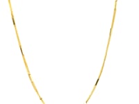 Diamond Cut Bar Links Pendant Chain in Yellow Gold (1.30 mm)