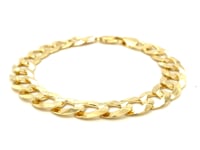 14k Yellow Gold Solid Curb Bracelet (11.23 mm)