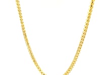 14k Yellow Solid Gold Diamond Cut Round Franco Chain (2.70 mm)