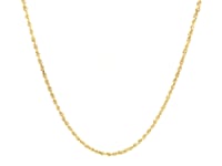 10k Yellow Gold Solid Diamond Cut Rope Chain (1.40 mm)