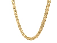 14k Yellow Gold Fancy Byzantine Chain Necklace